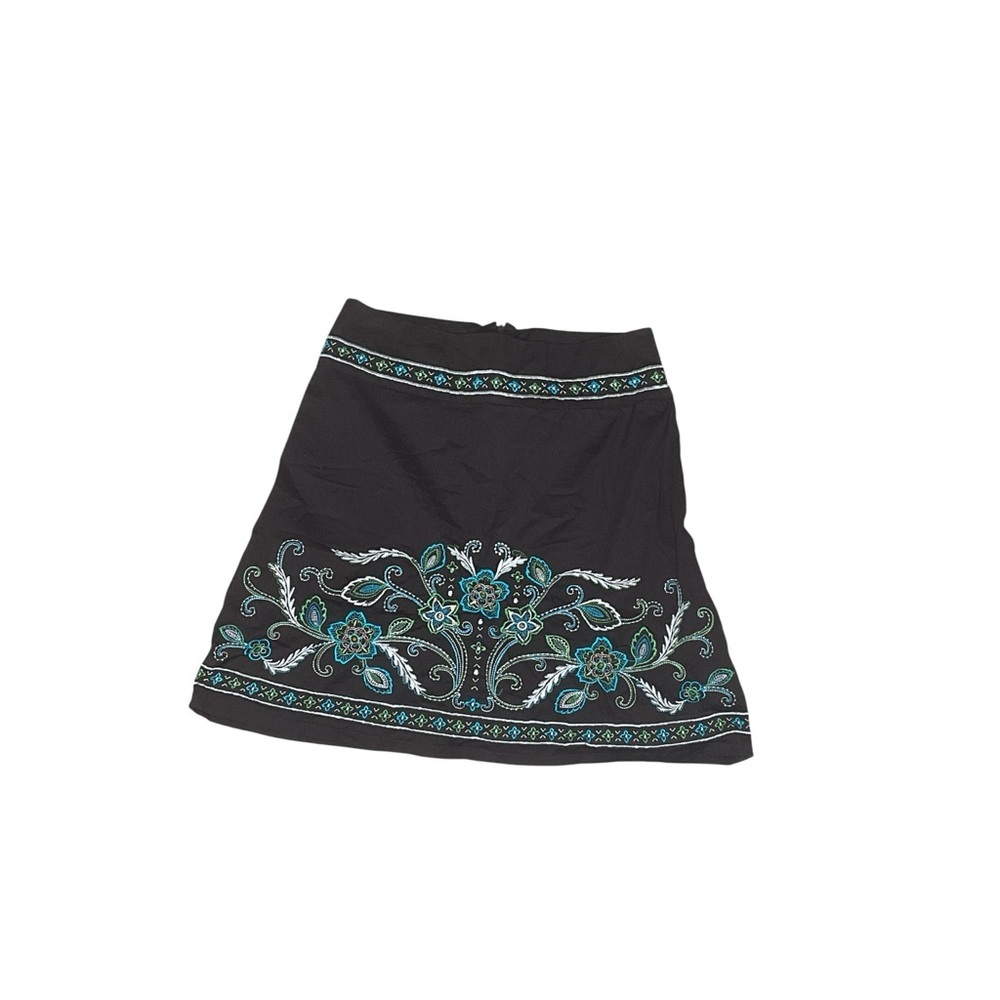 Heart Soul Embroidered A-Line Mini Skirt